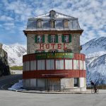 Beautiful hotel on mountain climb